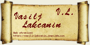 Vasilj Lakčanin vizit kartica
